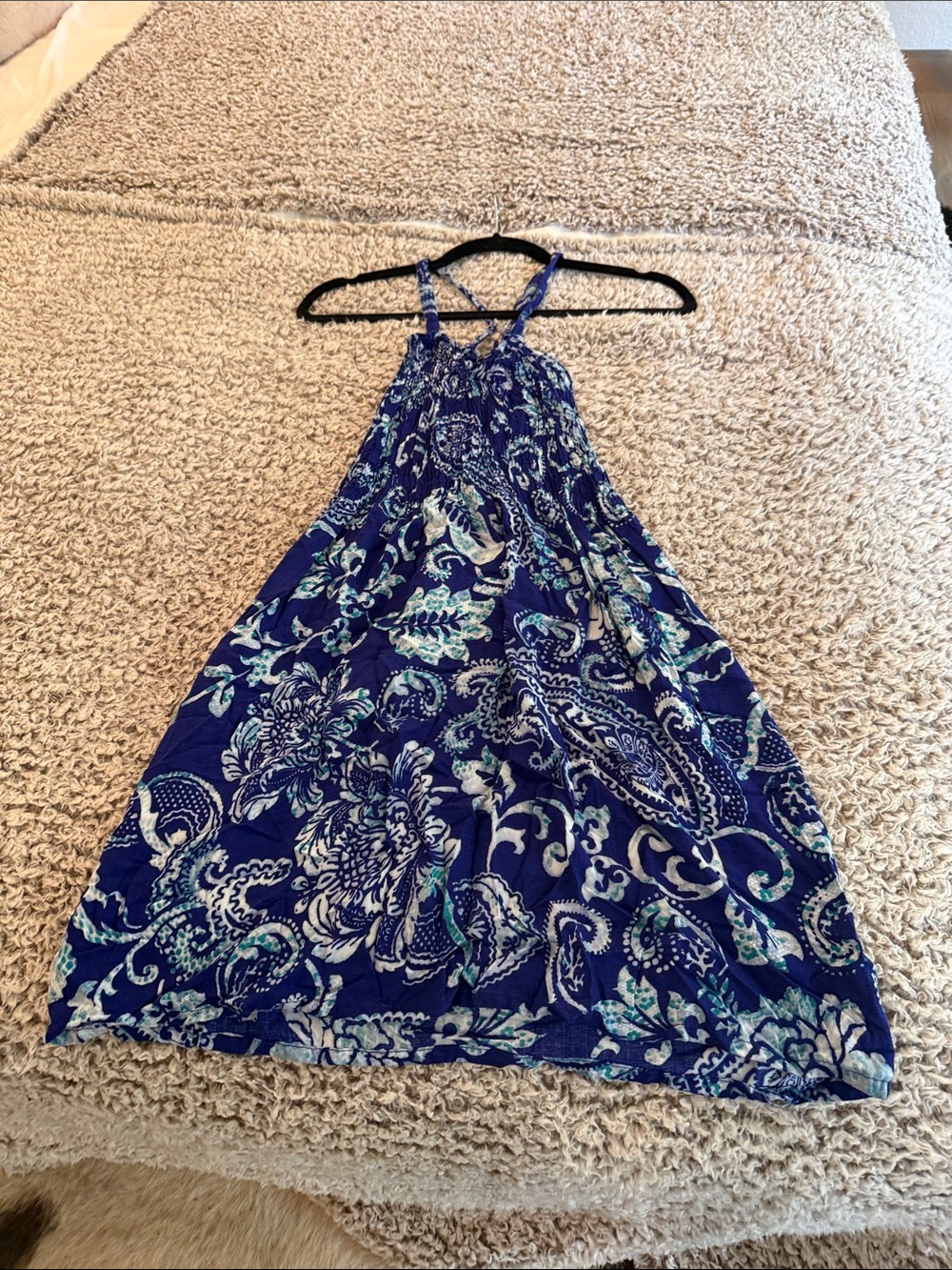Navy Paisley Summer Sundress